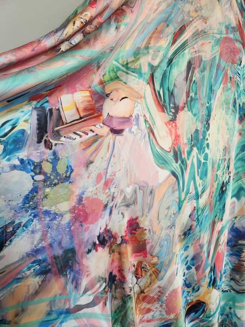Matase Satinata Digital Print Nr.B7